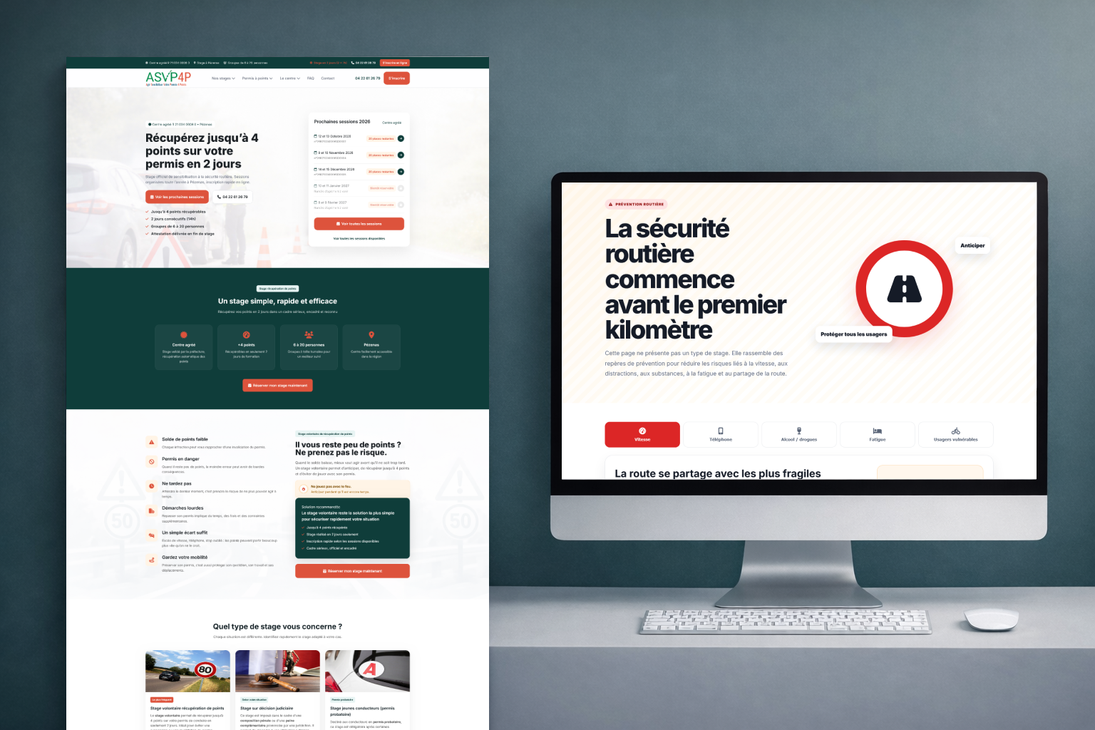 Plateforme ASVP4P dédiée à la sécurité routière et à la gestion des stages